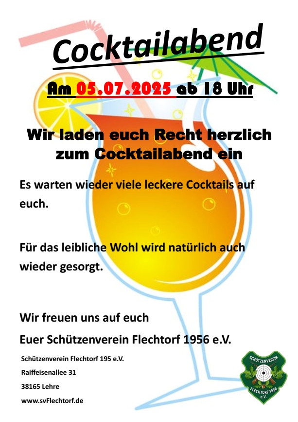 Einladung Cockteilparty